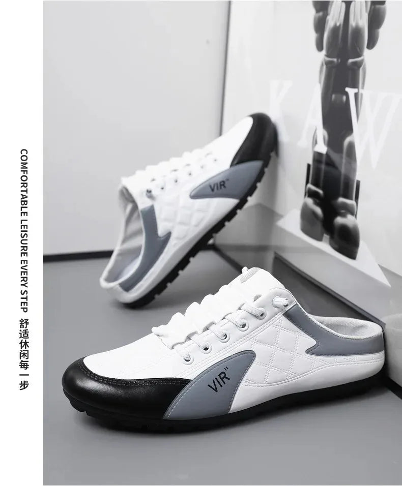 Men's Sneakers Summer Slippers for Men Trendy Men's Flat Bottom Casual Shoes Soft Sole Support Shoes