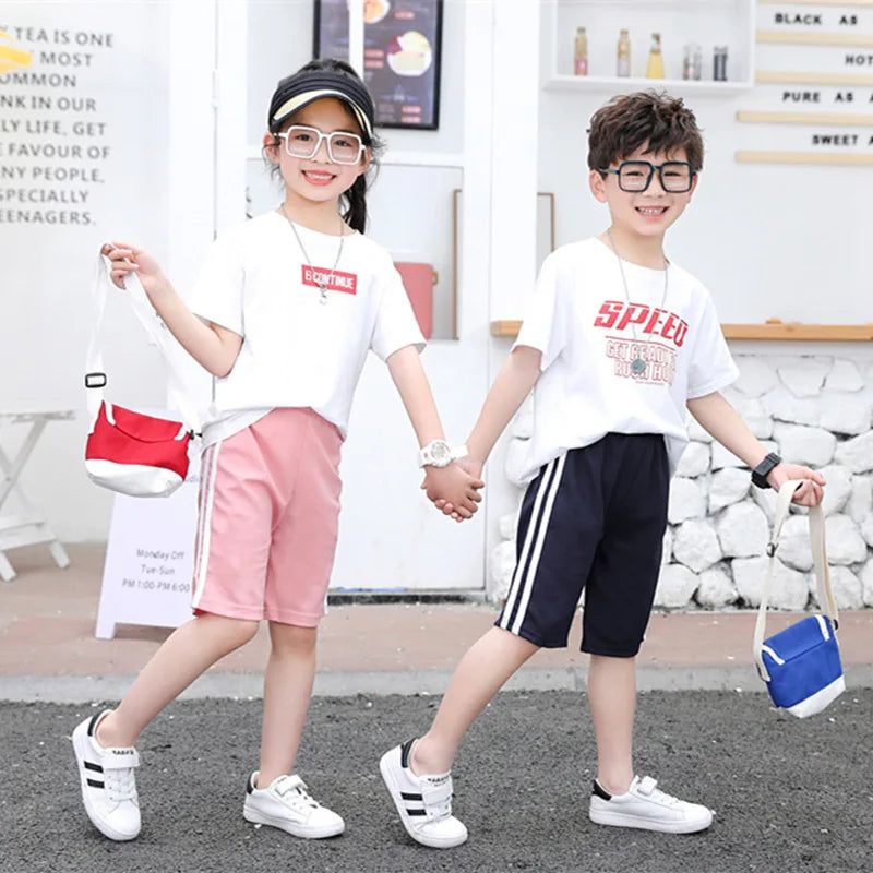 Kids Shorts Wholesale 3-14 Years Children's Casual Short Classic Design Candy Color Student Boys Sweatpants Girls Baby Clothes