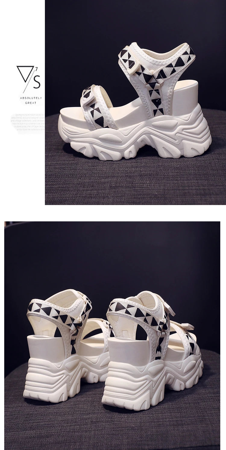 New 2022 Summer Women Platform Sandals Open Toe Wedges High Heels Thick Bottom Beach Shoes Woman Casual Comfort Chunky Sandalias