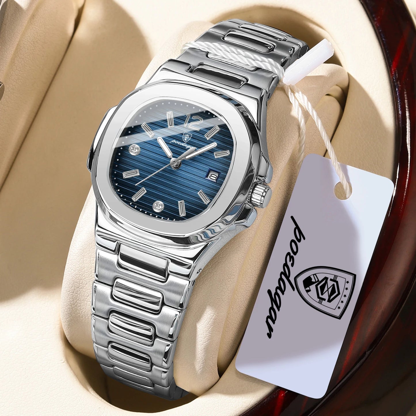 POEDAGAR Casual Fashion Ladies Wristwatch Luminous Waterproof Date Woman Watch Luxury Quartz Square Women's Watches Reloj Hombre