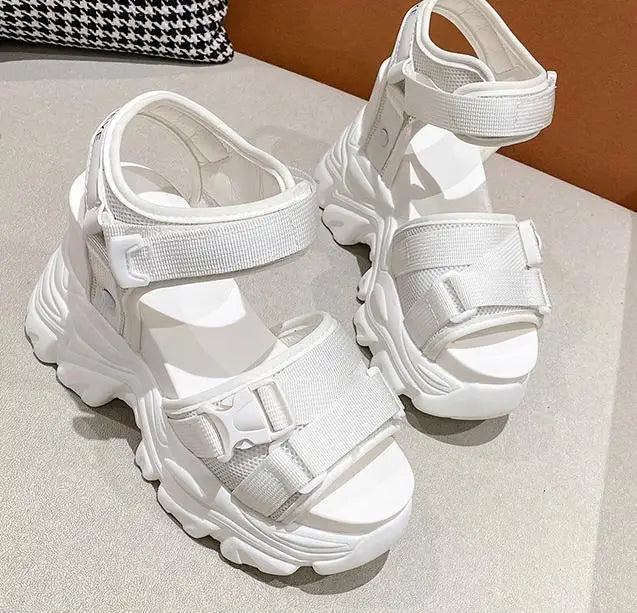 High Heels Sandals Women Shoes New Summer Wedges Height Increasing 11cm Ladies Sandal Platform Chunky Shoes Sandalias Mujer
