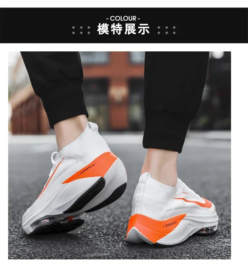 Men Running Shoes Air Cushion Breathable Training Lightweight Shoes Sneakers Marathon Women Comfortable Athletic Sports Shoes