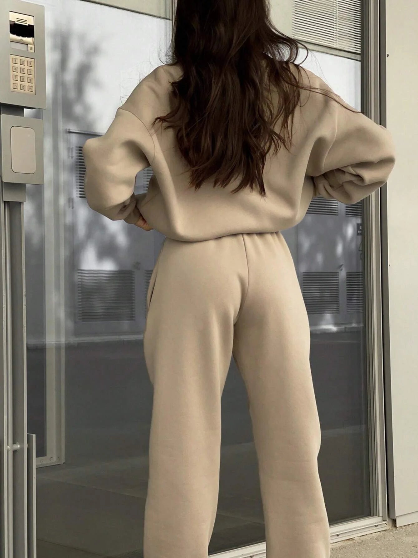 2026 Casual Pants Sets for Women Loose Long Sleeve Zipper Pullover Elastic Waist Trousers Two-piece Sets Women Tracksuit Outfits