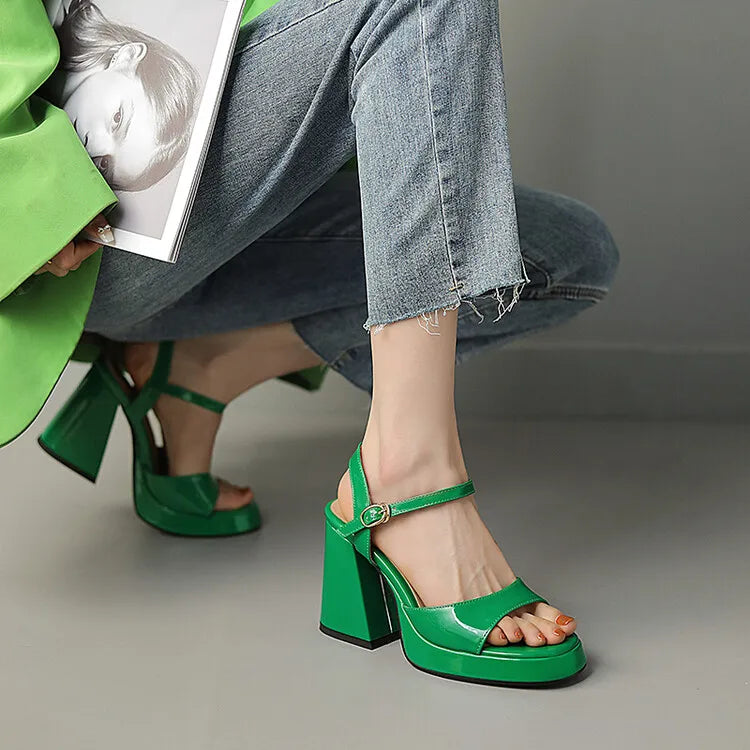 2023 Summer New Shoes Woman Brand Women's Platform Shoes Fashion Comfortable Thick Sole Sandals Square High Heels