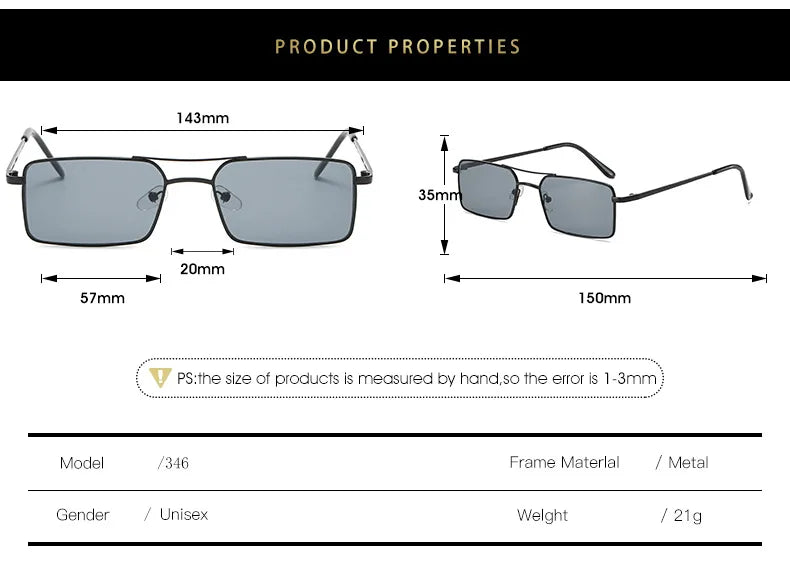 Clearance Metal Vintage Sunglasses Women  Men Luxury Brand Double Bridge Glasses Women Designer Eyewear Men Oculos De Sol BAZAARHUBO