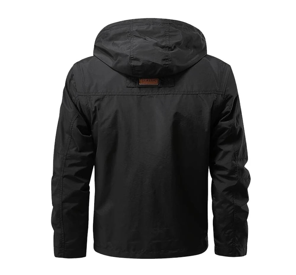 Autumn Men's Mountain SKi Jackets Casual Men Multi-pocket Windbreaker Hooded Coats Men Sports Climbing Jackets Clothing 5XL