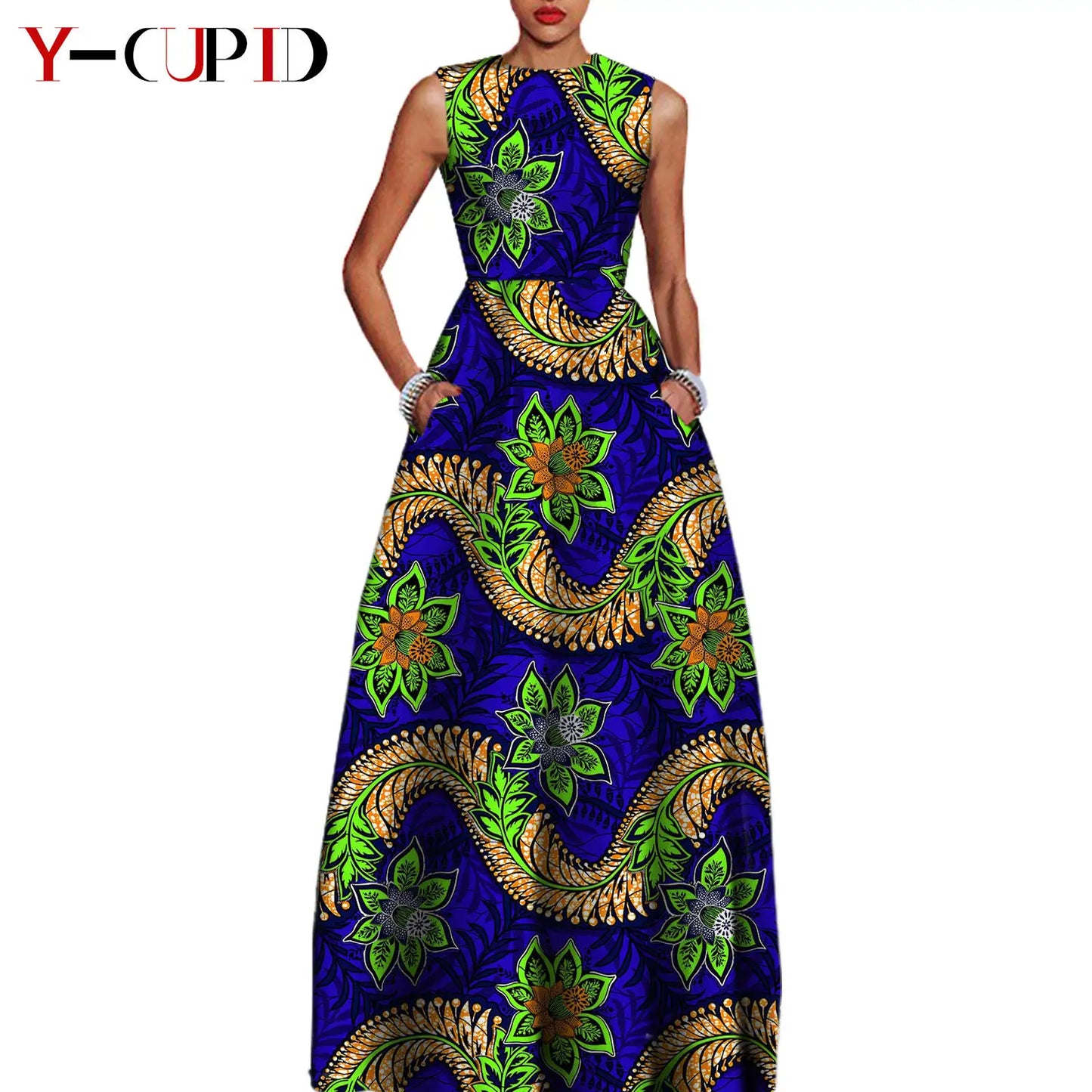 African Dresses for Women Matching Couple Outfits Bazin Riche Men Top and Pant Sets Dashiki Outwear for Party Vestidos Y23C067