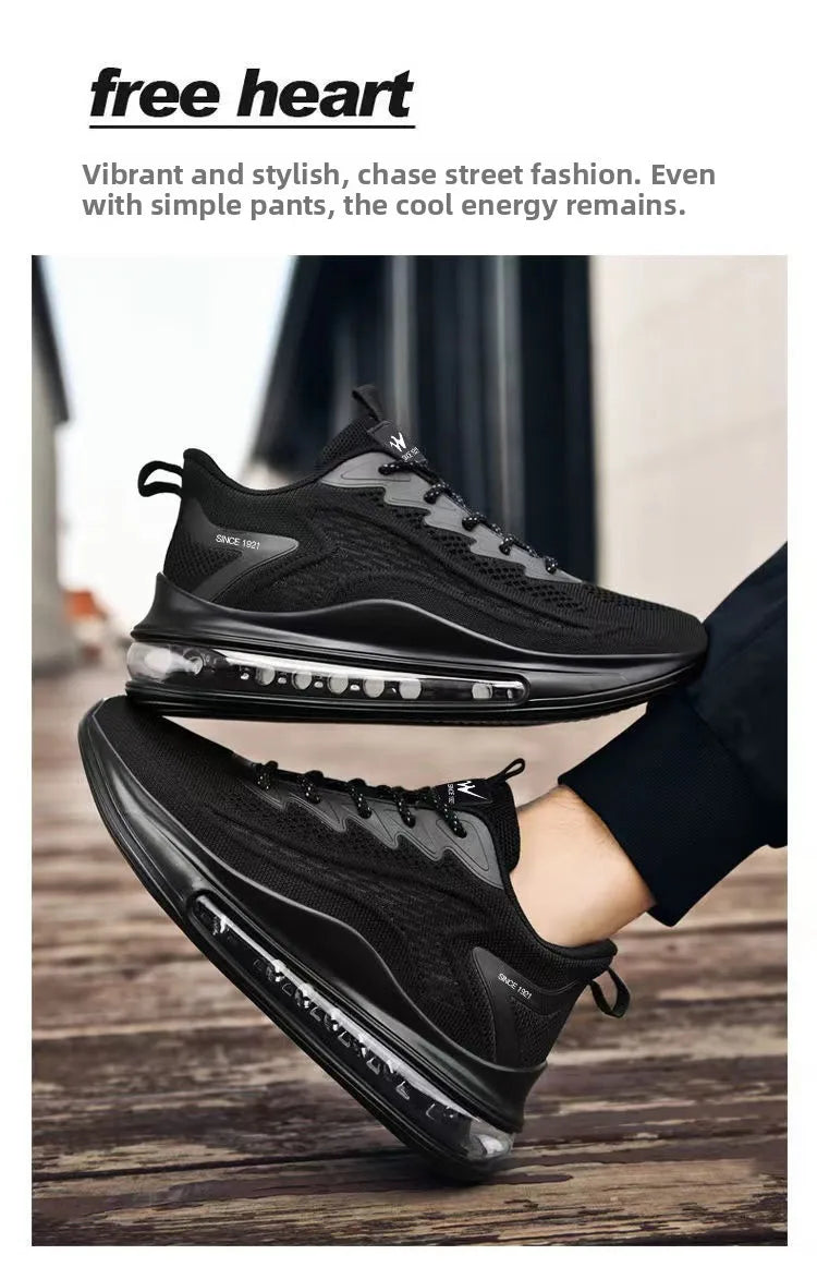 Men's Running Shoes Spring 2026 New Style Shock Absorption Air Cushion Sports Shoes Korean Version Heightening Fashion Casual...