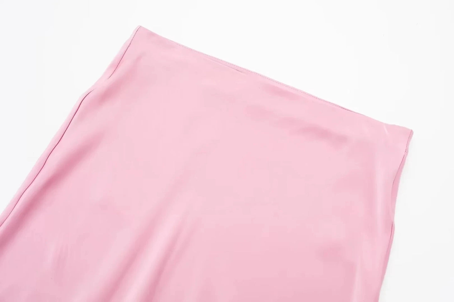 HH Women Fashion Vintage Solid Skirt Satin Slim Elastic Waist Midi Skirts Office Lady Wear Elegant Woman Chic Mermaid Skirt