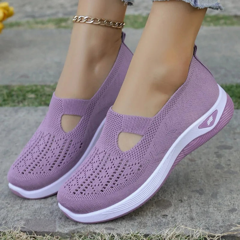 Fashion New Women's Sports Shoes, Fashionable, Breathable, Lightweight, Non-slip, Wear-resistant, Casual Sports Shoes, Flat Shoe