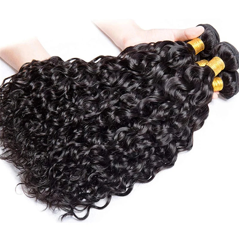 Water Wave Bundles Human Hair Extensions For Women Unprocessed Peruvian Hair Bundle Raw Virgin Human Hair Bundle Curly Hair