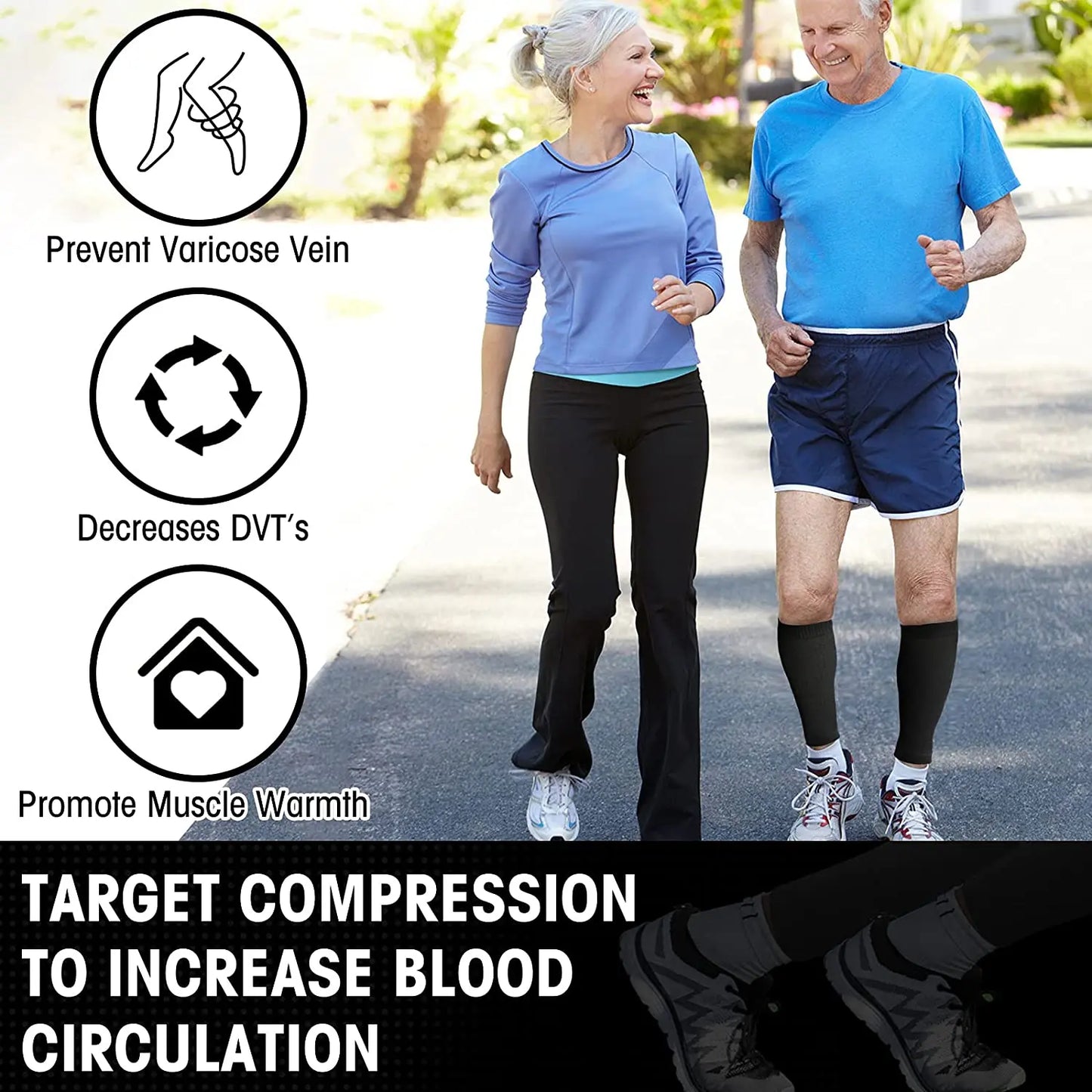 4 Pairs Compression Socks 20-30mmhg High Stockings Men Women Sports Socks For Marathon Cycling Varicose Veins Pregnancy Nursing