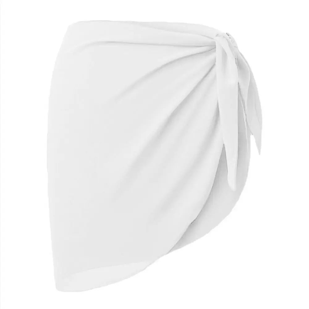 Soft Short Sarongs Chiffon Swimsuit Coverups Scarf Cover Short Skirt Wrap Sheer Summer Beach Bikini Women