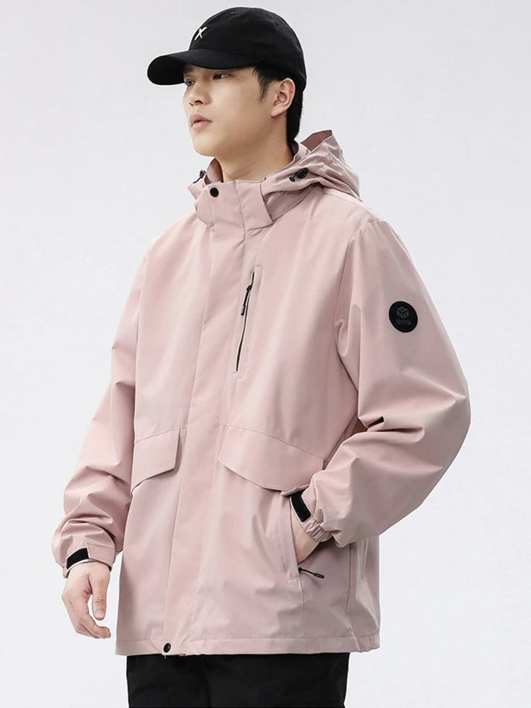 2026 New Men's Jackets Detachable Hood Windbreaker Windproof Outdoor Coats With Breathable Inner Layer 5 Colors