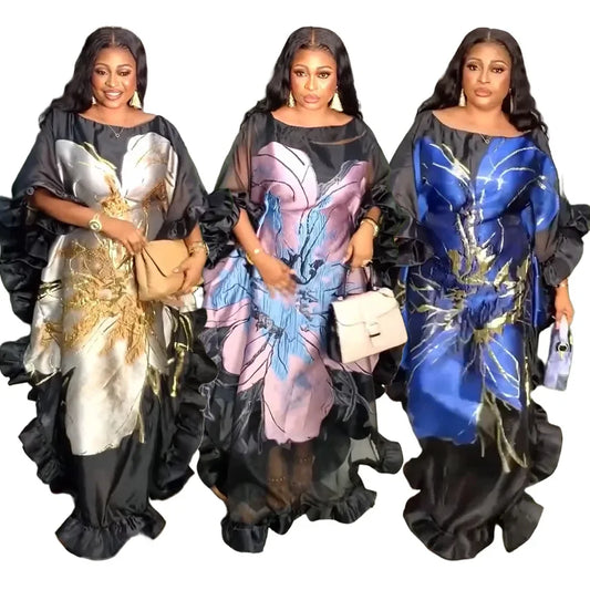 African Dresses for Women Traditional Africa Clothing Dashiki Ankara Outfits Gown Abayas Robe Muslim Kaftan Maxi Long Dress 2025