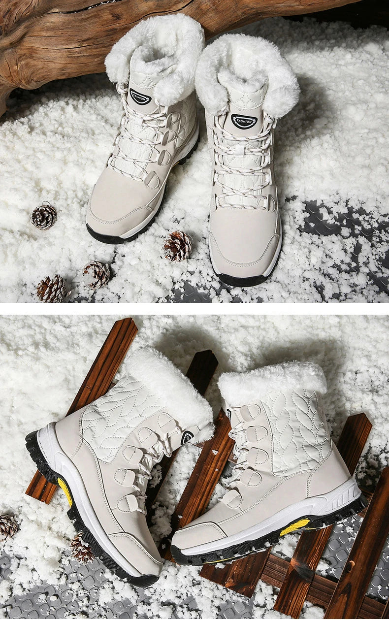 Winter New Women's Boots Plush Warm Women's Snow Boots Outdoor Non-slip Sneakers High Quality Waterproof Women Boots Botas Mujer