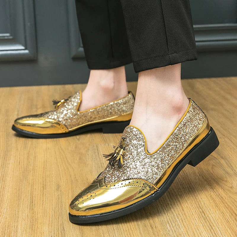Business Dress Shoes Men's Oxfords Genuine Leather Pointy Toe Lace Up High Quality Office Wedding Formal Shoes For Men Black