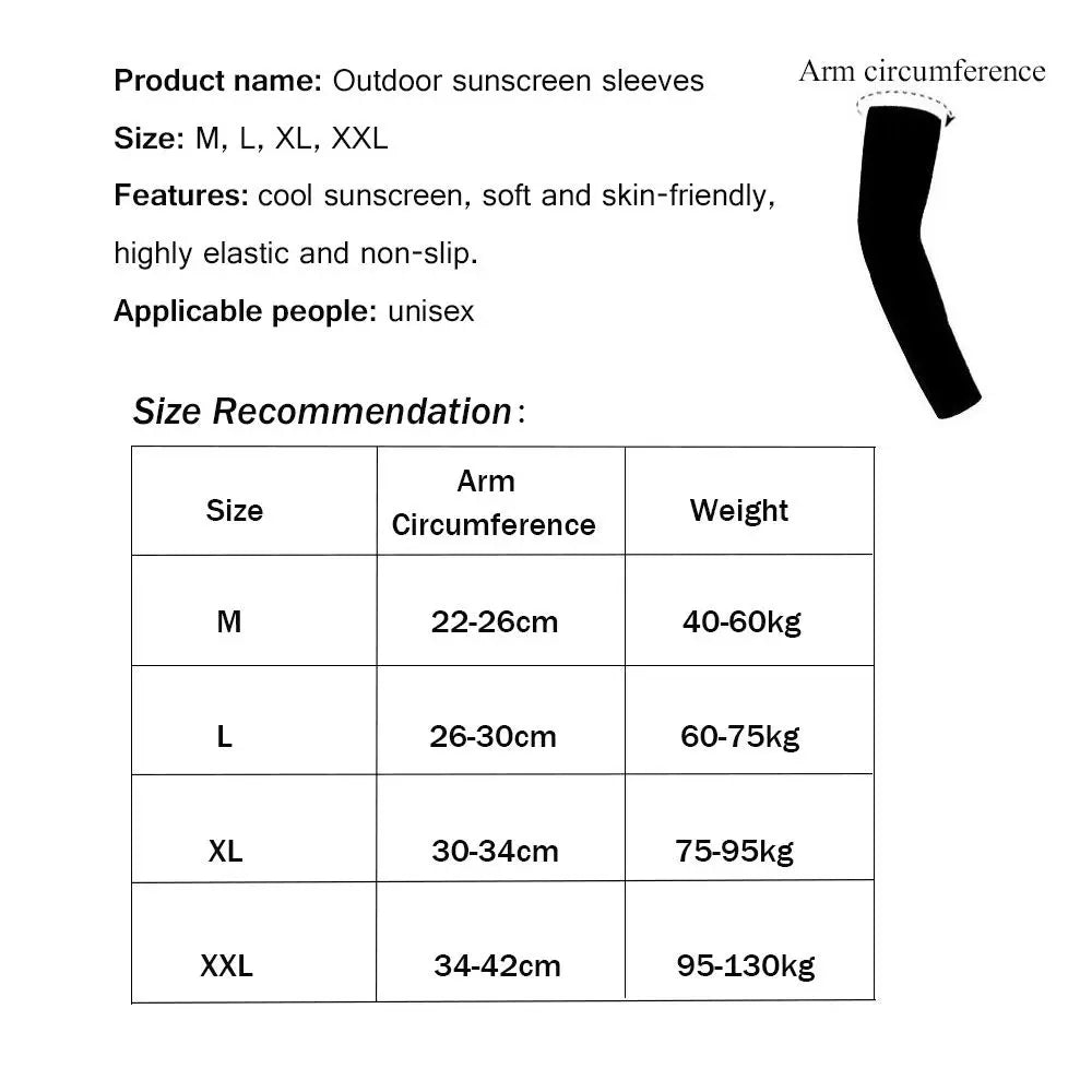 Sportswear Summer Cooling Basketball Sun Protection Outdoor Sport Arm Cover Arm Sleeves