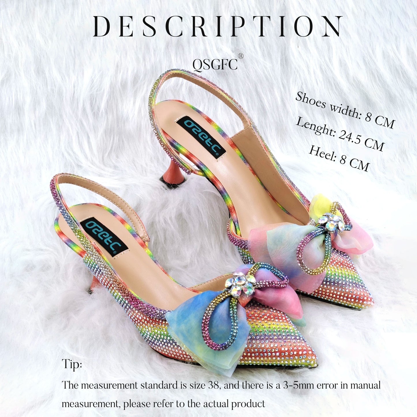 Rhinestone High Heels & Matching Bag Set | Women's Party Pumps