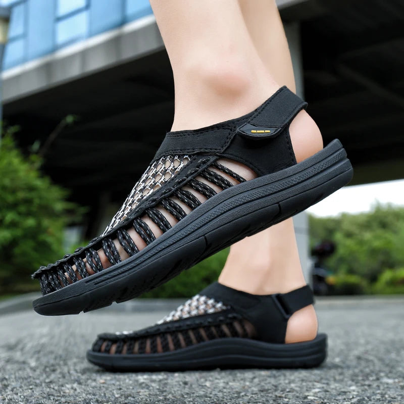 Summer Hand-woven Men's Sandals Fashion Men Casual Shoes Brand Designer Sneakers High Quality Outdoor Beach Sandals Men Shoes