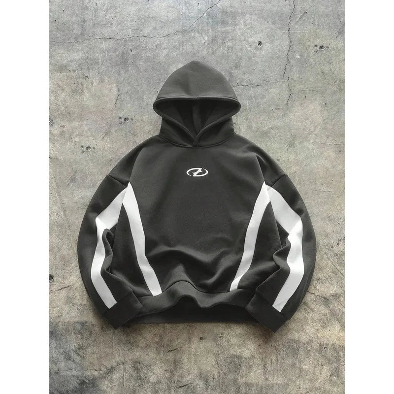 The new men's hooded sweatshirt for Spring and Autumn 2025 is casual fashionable and comfortable with 3D pattern printing BAZAARHUBO