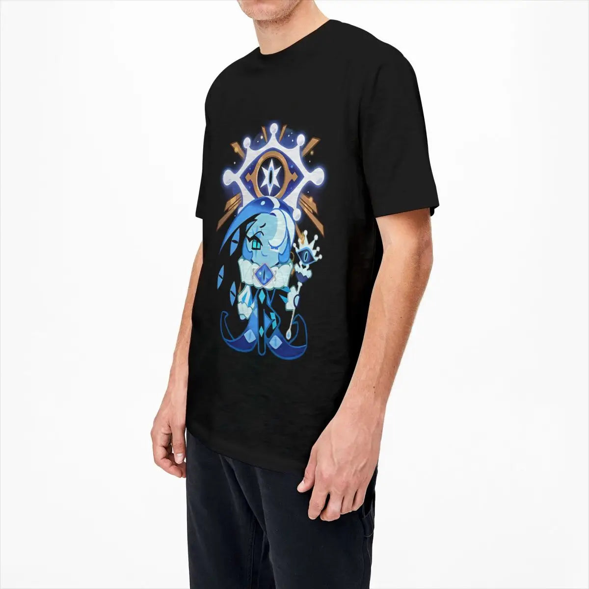Shadow Milk Cookie Run Kingdom T Shirts Men Women 100% Cotton Leisure T-Shirts O Neck Cartoon Anime Tee Shirt Clothing Printed