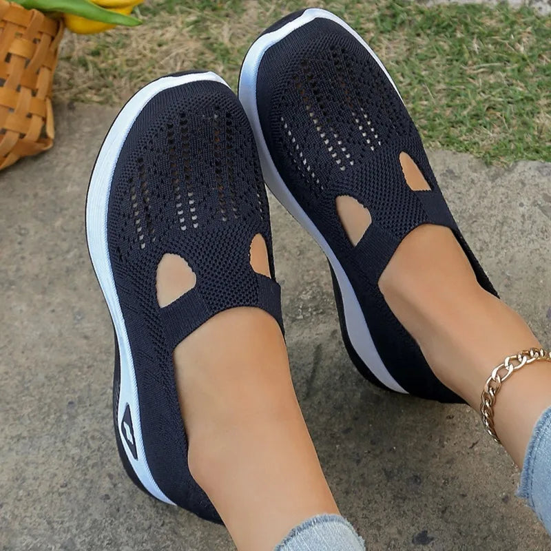 Fashion New Women's Sports Shoes, Fashionable, Breathable, Lightweight, Non-slip, Wear-resistant, Casual Sports Shoes, Flat Shoe