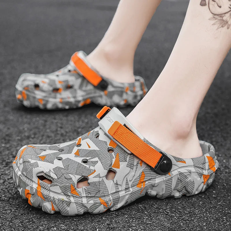 Plus Size 47 Summer Men Slippers Light EVA Men's Casual Shoes Hole Shoes Clogs Home Garden Outdoor Male Beach Flat Sandals