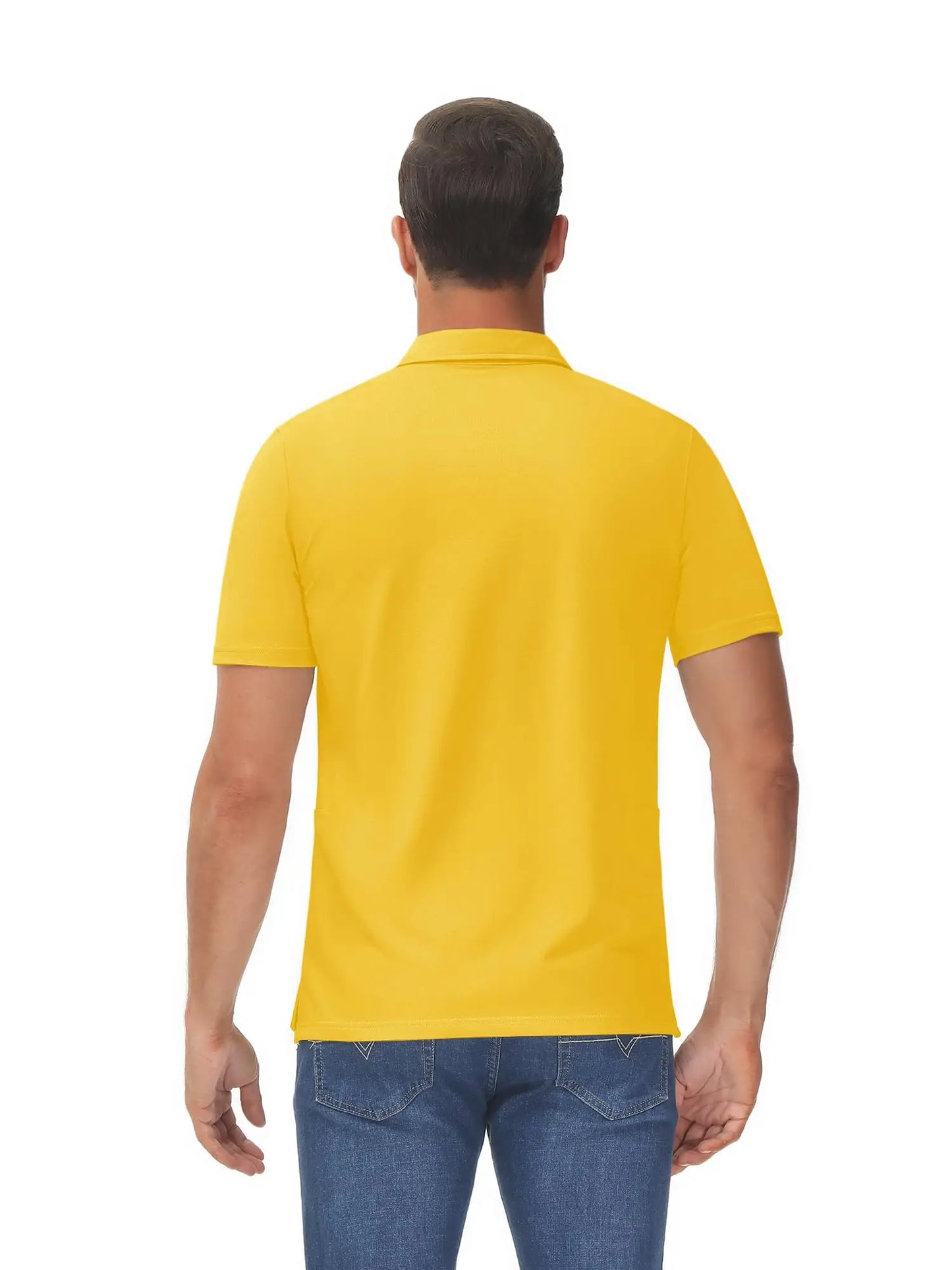 TACVASEN Summer 72% Cotton Polos T-shirts Mens Breathable Golf Polo T-Shirt Active Sport Hiking Tee shirts Casual Work Tops Male