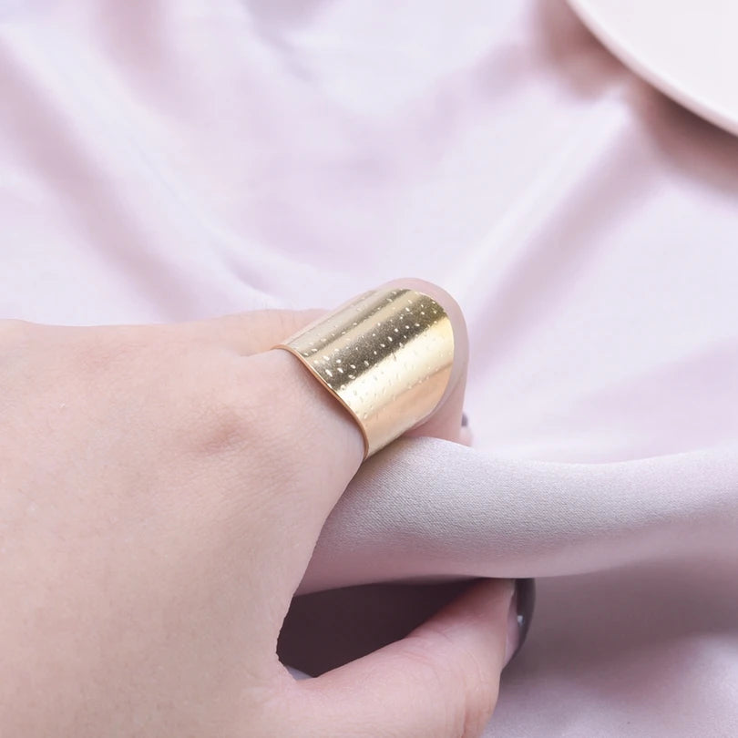 1/2/3pcs Mix Color Chunky Wide Ring Open Stainless Steel Rings For Women Men Accessories Irregular Surface Kpop Fashion Jewelry