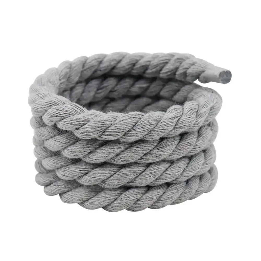 1/8Pair Round Thick Rope Laces Polyester Cotton High Quality Solid Color Laces 0.8cm 120/140/160cm Width Colorful Bold Shoelaces