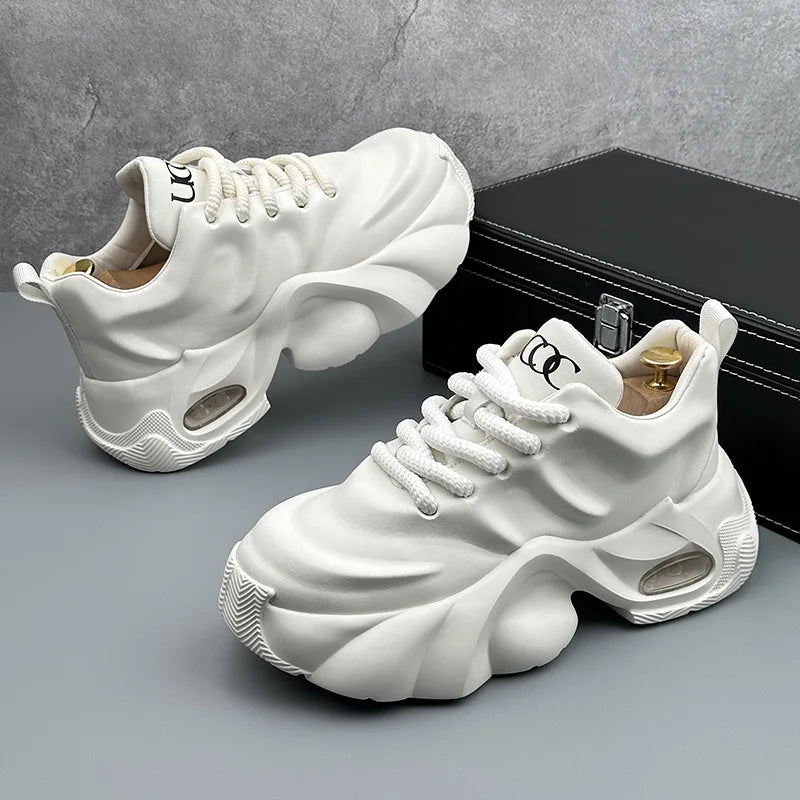 Men's High Quality Sneakers New Comfortable Leather Platform Shoes Outdoor Fashion All-match Mens Casual Shoes Кроссовки Мужские