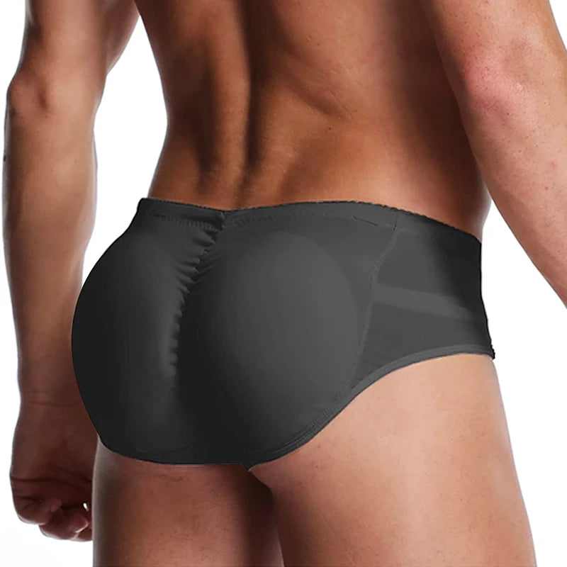 Mens Butt Lifter Padded Briefs Removable Pad Hip Enhancer Shaper Men Control Panties Underwear