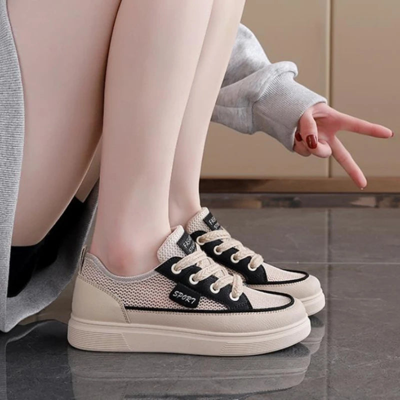 2026 New Women's Sports Shoes, Fashionable, Breathable, Lightweight, Non-slip, Wear-resistant, Casual Sports Shoes, Flat Shoes