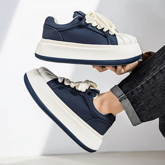New Men'S Thick-Soled Height-Increasing Comfortable Lightweight Versatile Shoes, Trendy And Minimalist Casual Sports Footwear