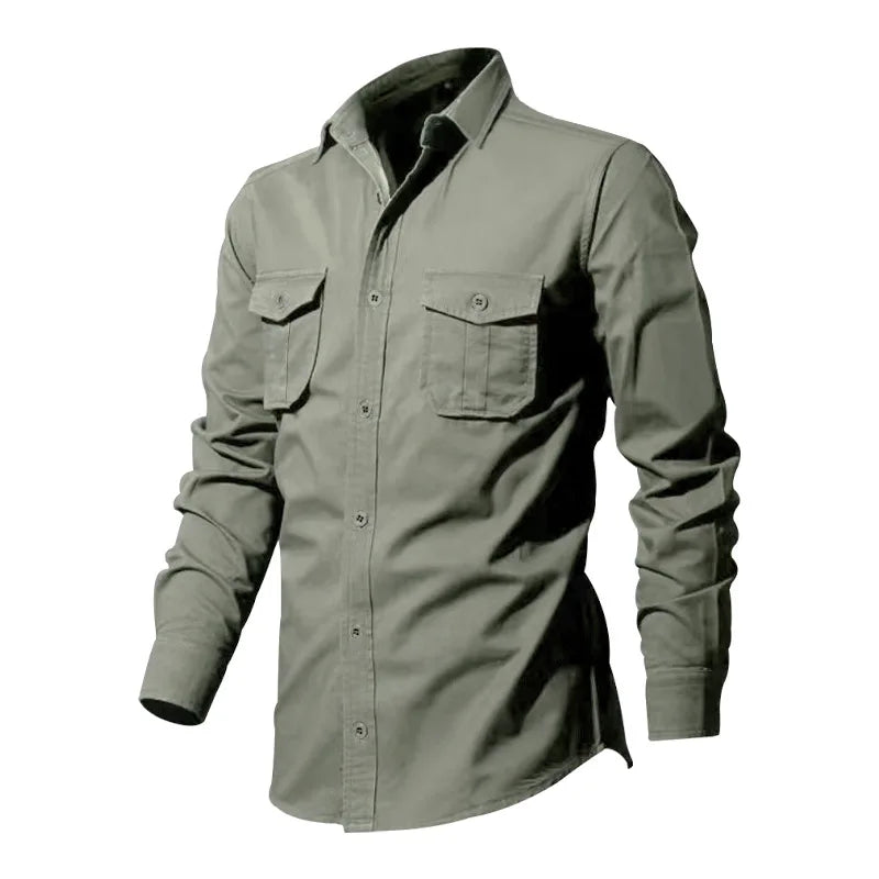 Men's Fashionable Coat - Spring/Autumn Season - Slim Fit Style - Retro Design - Casual Button-Up Coat - Long-Sleeved Outerwear