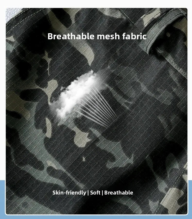 Water-Resistant Tactical Work Pants for Men Multiple Pockets Outdoor Military Fans Casual Pants Spring Autumn American Style