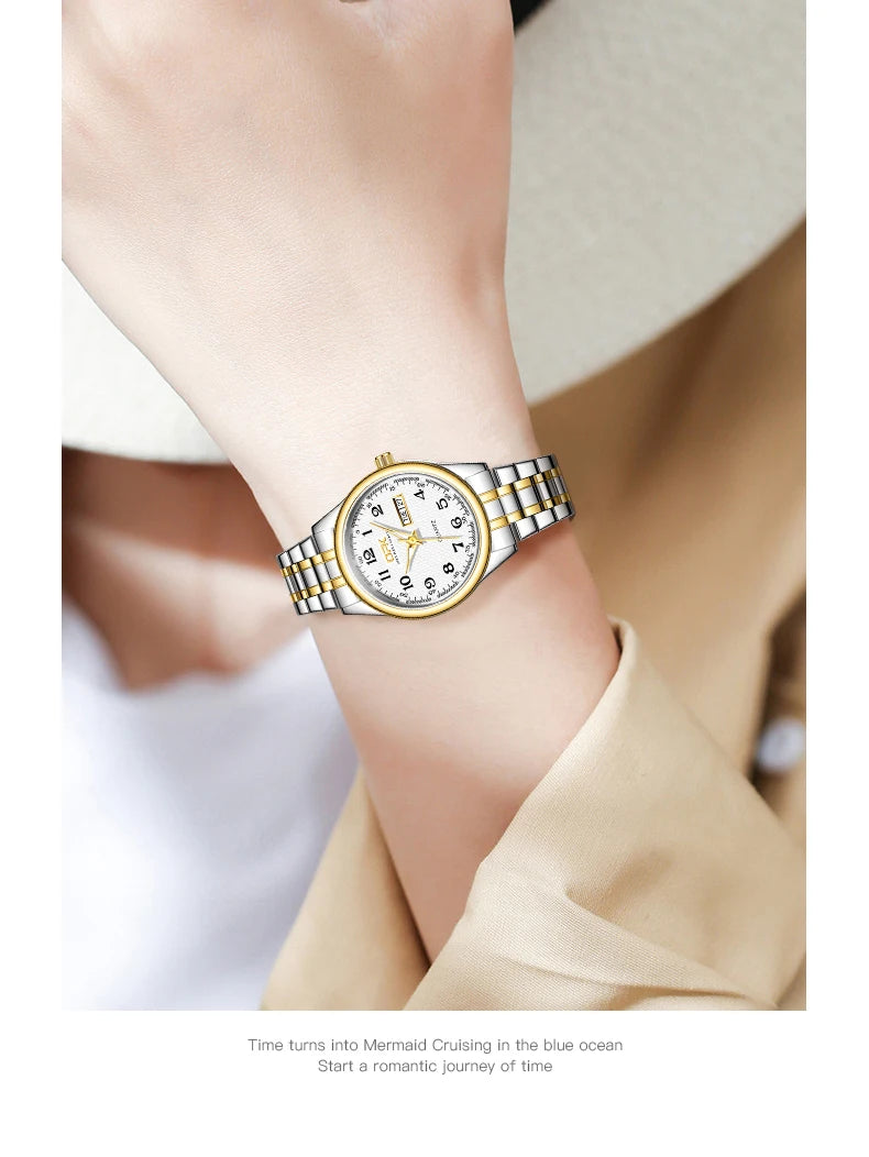 OPK 8110 Classic Quartz Watch Waterproof Watch for Women Stainless steel Luxury Brand Ladies' Watch Reloj Mujer