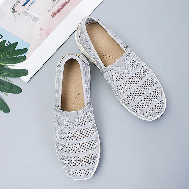 Women's Mesh Breathable Loafers Solid Color Slip On Summer Platform Sneakers Women Walking Casual Shoes Zapatos Mujer WSH5094