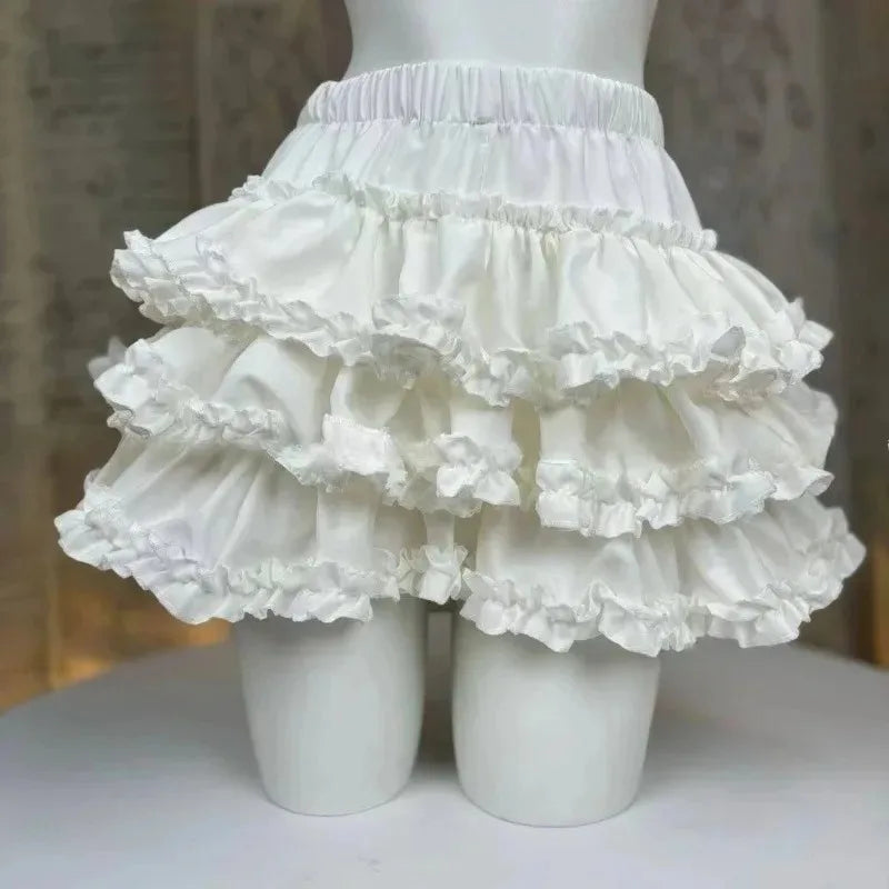 Mini Skirts for Women Sweet Cute Jupe Fashion Summer Japanese 2025 Faldas Mujer De Moda Bow Polka Dot Ruffles Y2k Skirt