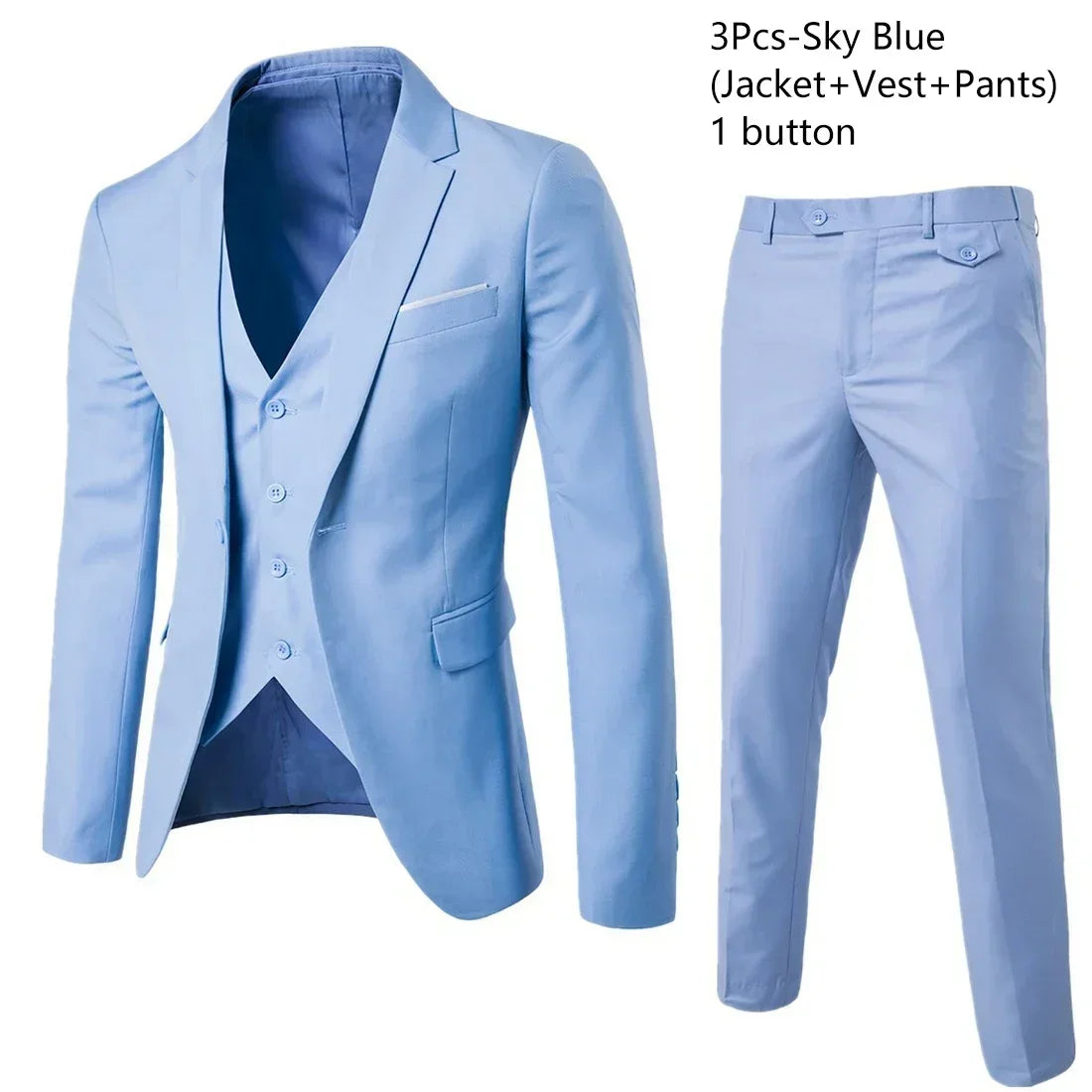 Elegant Suits For Men Wedding 3 Pieces 2 Set  Fashion Classic Full Jackets Vest Pants Blazers Outfit 2024 Formal Costume