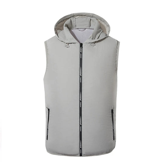 Men Summer Vest Mens Hoodie Coat Vest Fashion Couple Sleeveless Waistcoat Casual Hood Jacket for Men