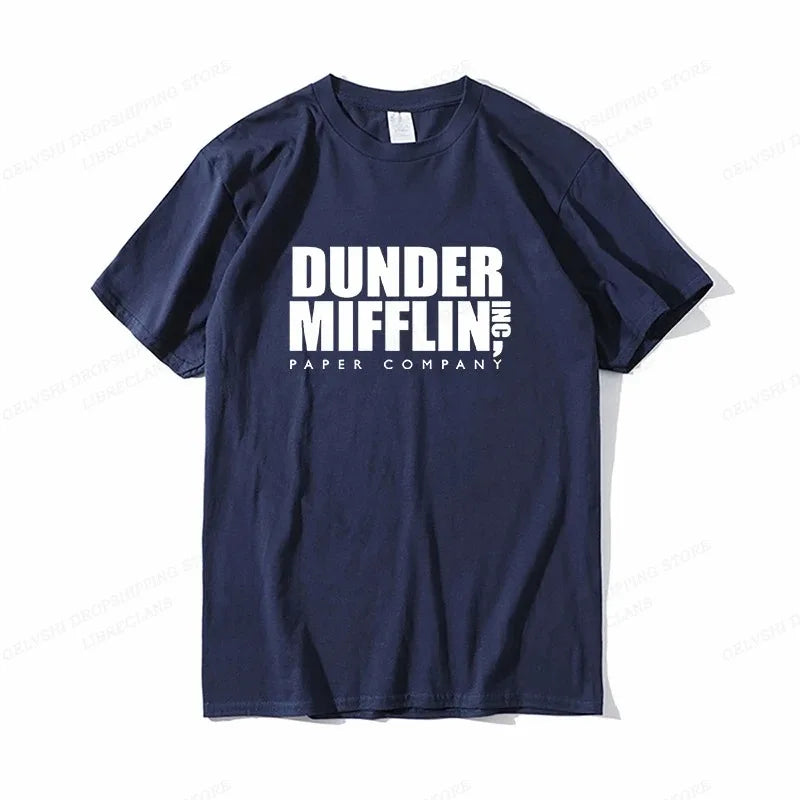 DUNDER MIFFLIN T Shirt Men Fashion T-shirts Cotton Tshirt Office Tops Tees Women Tshirt Boy Tees Summer Camisetas Letter Clothes
