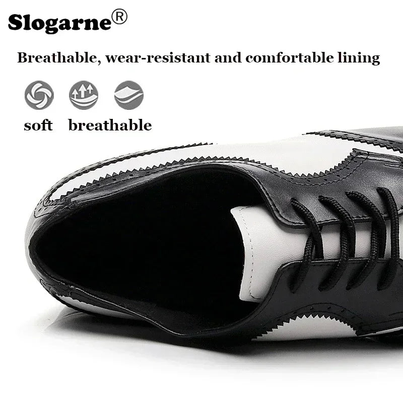 Men Soft Cow Leather Dance Shoes Male Genuine Leather Jazz Latin Shoes Man Waltz Modern Ballroom Dance Shoes Stage Foot Wear