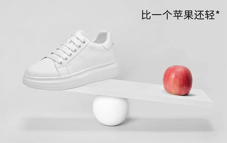 Men's Invisible Height Increasing Elevator Shoes Lace-up Sporty White Sneakers 6cm 8cm 10cm Taller Size Plus Invisible Elevate