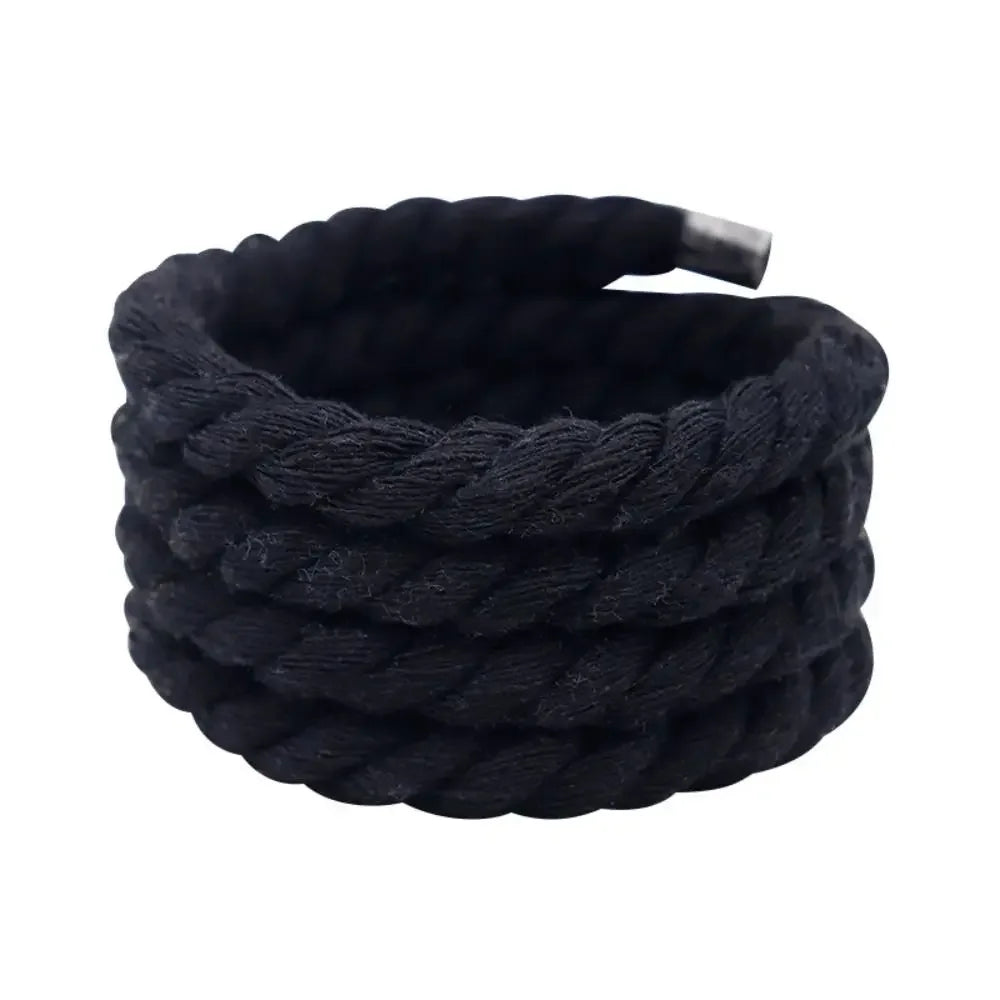 1/8Pair Round Thick Rope Laces Polyester Cotton High Quality Solid Color Laces 0.8cm 120/140/160cm Width Colorful Bold Shoelaces