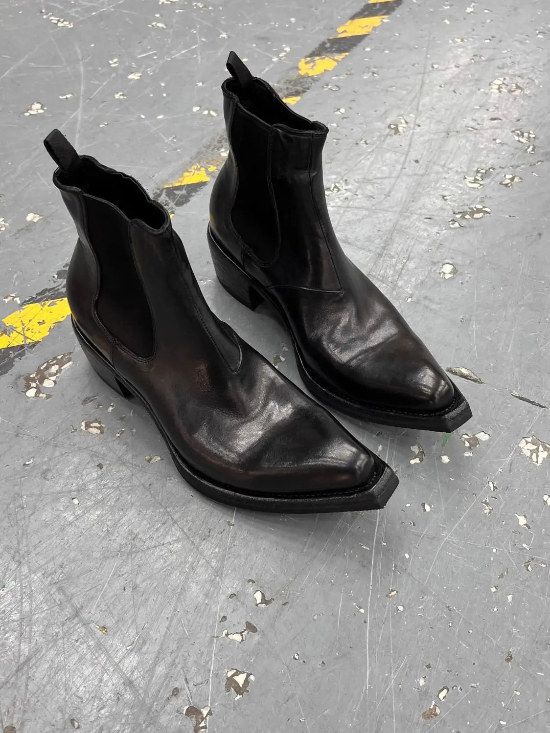 2025 High-top Men's heightened thick-soled pointed-toed Chelsea British casual trendy high-heeled wizard boots
