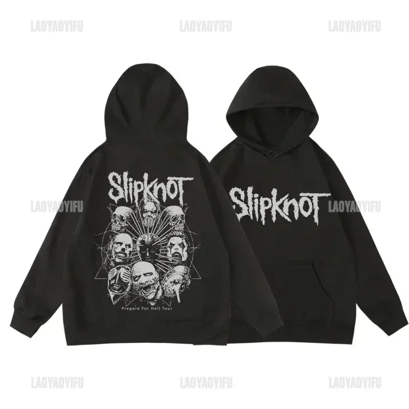 new S-Slipknots Prepare for Hell Tour Rock Band Women Men Hoodie Sweatshirt Casual Clothes Hoody Warmth Streetwear Pullovers Top