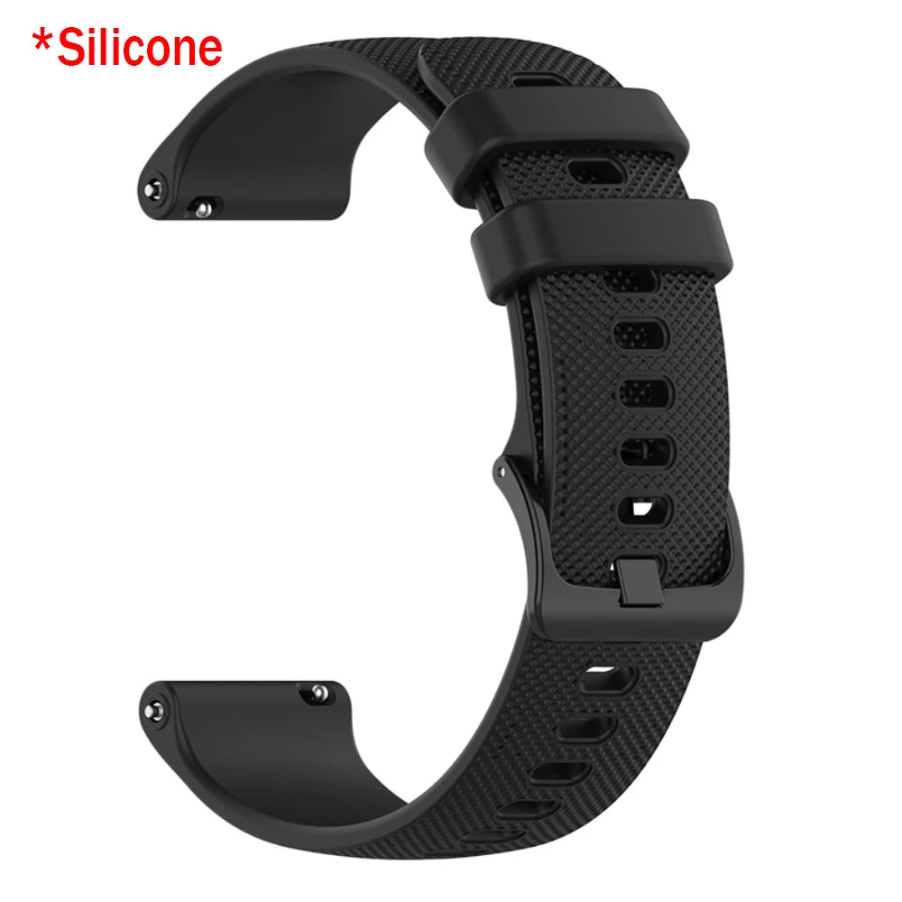 Replace Watchband For Garmin Venu sq 2 3 Vivoactive 4 5 6 Sport Bracelet Forerunner 570 165 265 255Music 20mm/22mm Leather Strap