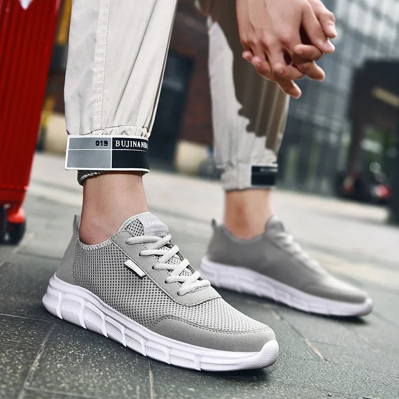MAEDEF New Sneakers Men's Breathable Mesh Lightweight Casual Walking Man Shoes Big Size 39-48 Comfortable Black Sneakers for Men